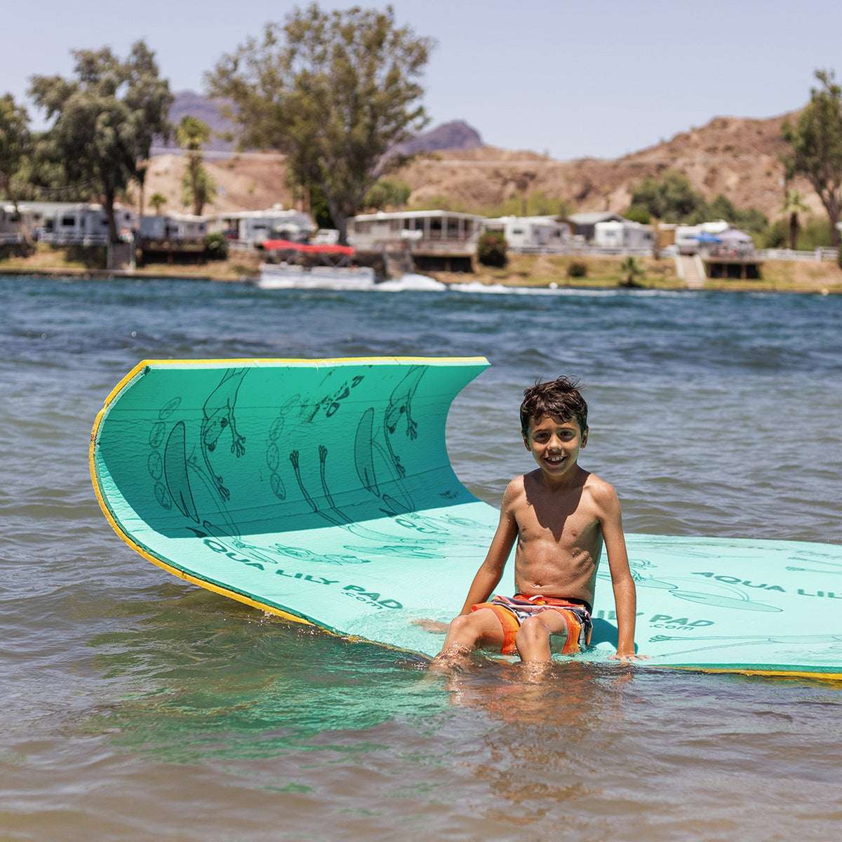 The Original Aqua Lily Pad Floating Tow-able Foam Island Raft