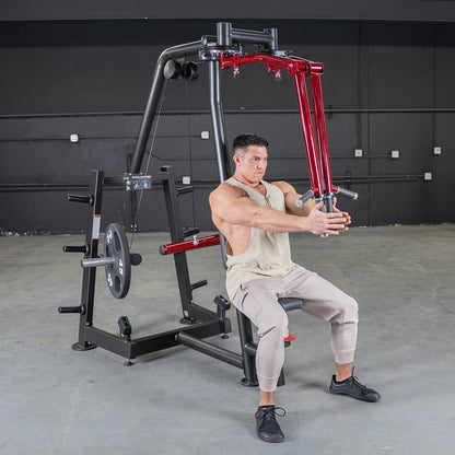 Plate Loaded  Power Leverage V2 Seated Pec and Delt Combo Machine with Weight Storage Included