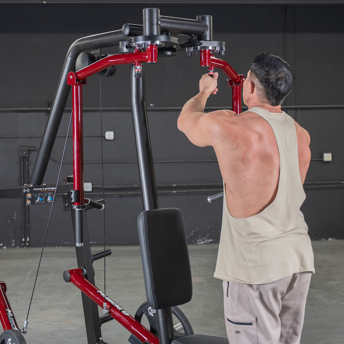 Plate Loaded  Power Leverage V2 Seated Pec and Delt Combo Machine with Weight Storage Included