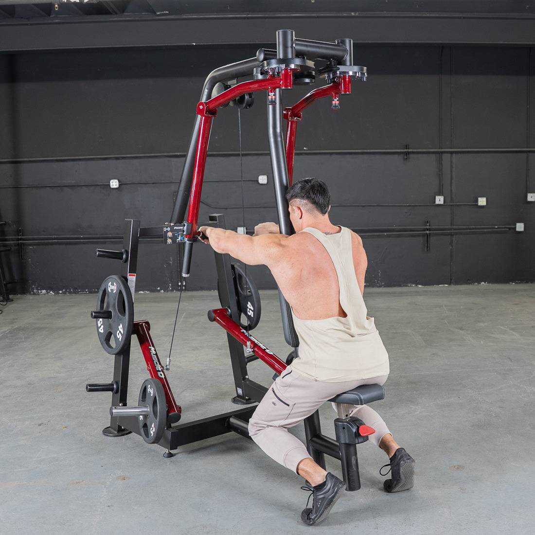 Plate Loaded  Power Leverage V2 Seated Pec and Delt Combo Machine with Weight Storage Included