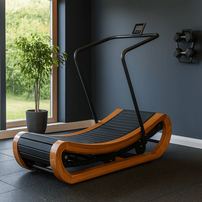 R2000 Handcrafted Solid Wood Self-Powered Curved Resistance Treadmill (Exclusive Edition)