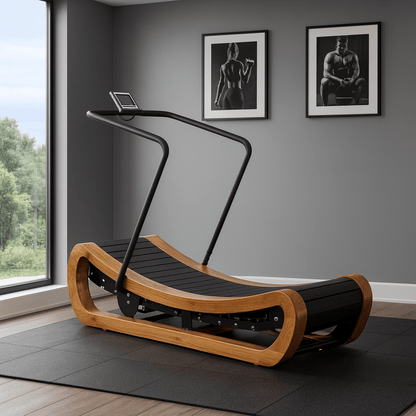 R2000 Handcrafted Solid Wood Self-Powered Curved Resistance Treadmill (Exclusive Edition)