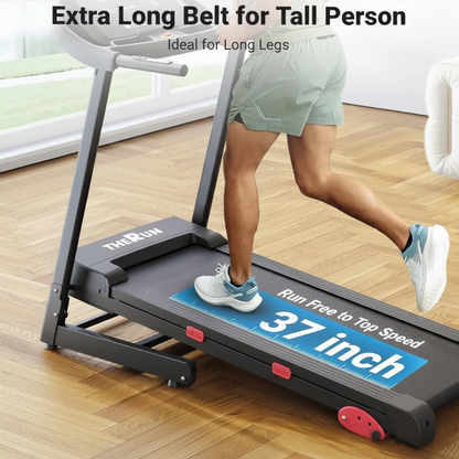 Home Treadmill with Incline Adjust, 3.0 HP Treadmill, Heart Rate Monitoring, Wider Running Belt