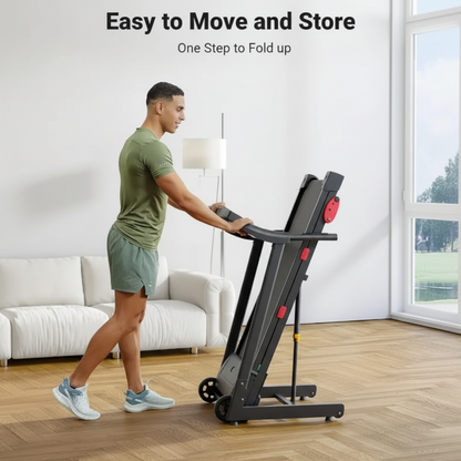 Home Treadmill with Incline Adjust, 3.0 HP Treadmill, Heart Rate Monitoring, Wider Running Belt
